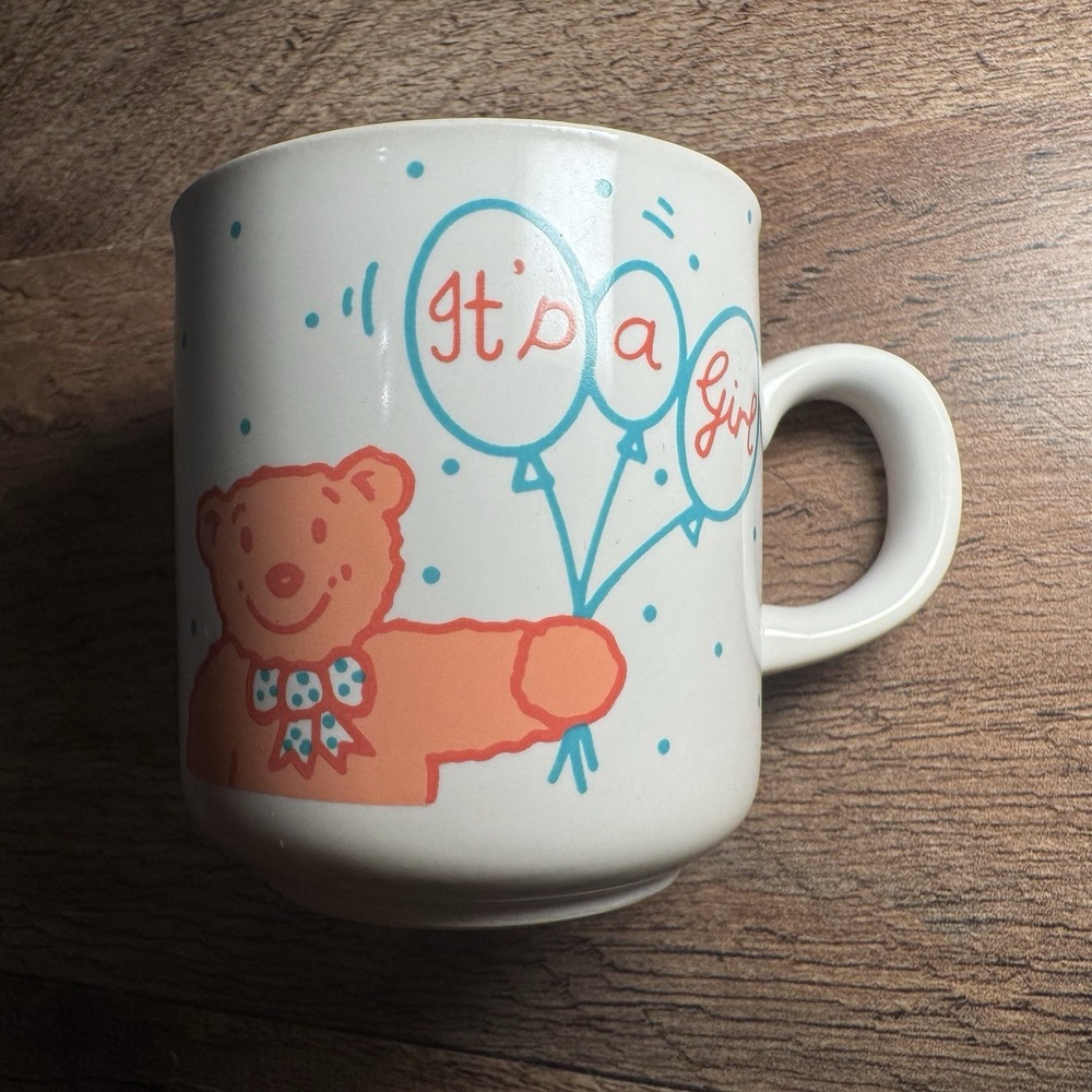 Vintage Russ "It's a Girl!" Baby Shower Mug New Baby Coffee Cup - Picture 3 of 5